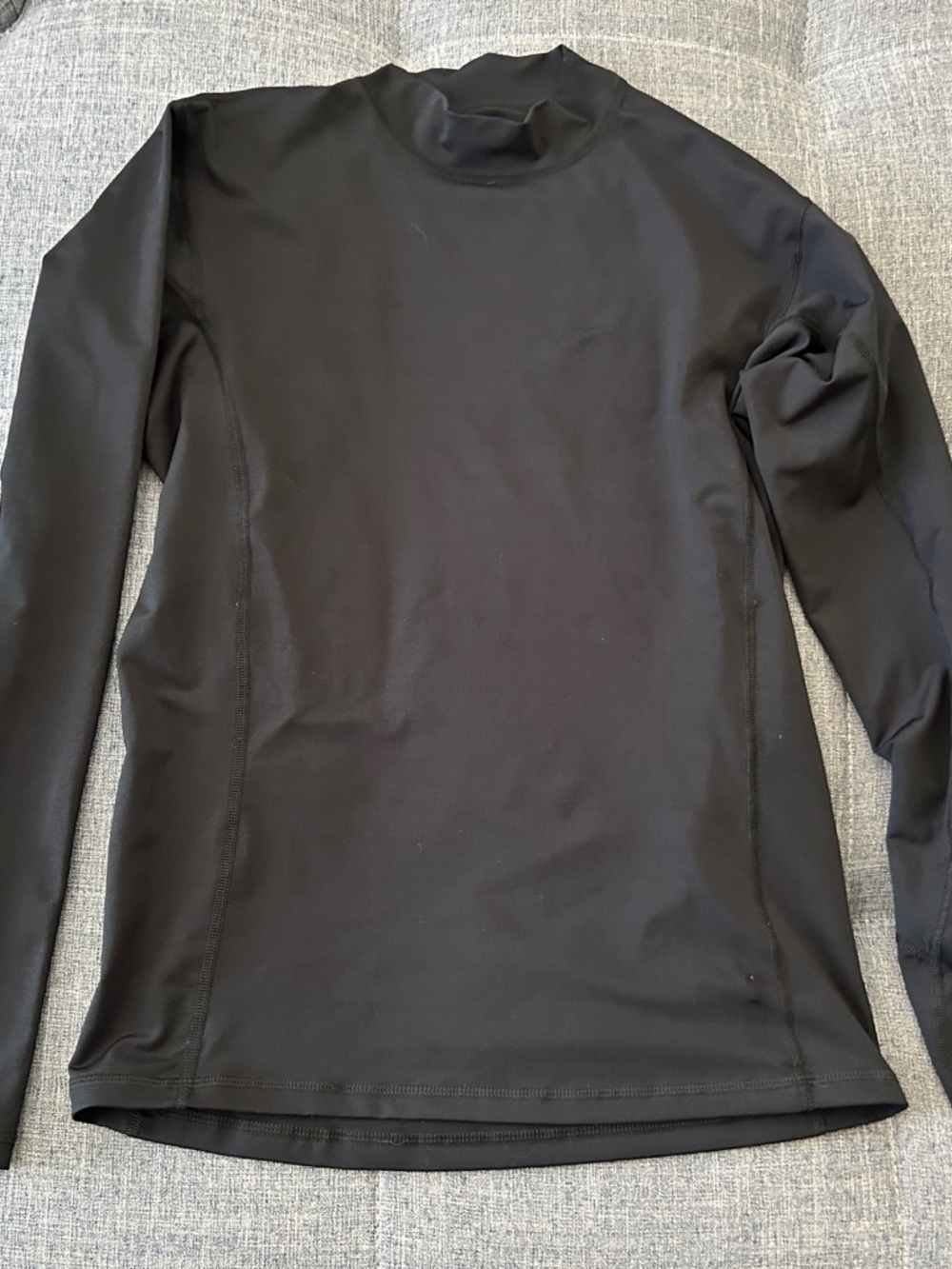 Black Long Sleeve Mock Neck Rash Guard Top